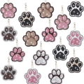 15-piece cat paw diamond painting keychain set with colorful crystal rhinestones - YS-18 Cute Cat Paw Series (15Pcs)
