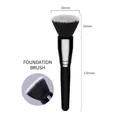 Professional flat foundation brush with matte black handle and synthetic bristles - 863 Flat Contour Face Brush