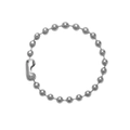 Hip-Hop-Armband aus Titanstahl mit klassischer silberner Metallkugelkette für Herren und Damen - 18cm / Silber
