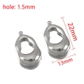 Silberne unregelmäßige Metallanhänger Perlen 22x13mm für die DIY Schmuckherstellung - Wassertropfen Flaschenkürbis-Anhänger / Stahl Wassertropfen Flaschenkürbis