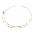Minimalistische gouden fijne geweven ketting met karabijnsluiting en gepolijste afwerking - 450*1mm / Goud