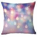 Housse de coussin de Noël avec guirlandes lumineuses pour la décoration du canapé - 45x45cm (Sans Insert) / Guirlande Lumineuse Décorative (CDR351-19)