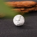 20mm white turquoise natural crystal sphere with grey marble texture on dark stone - 20*20mm / White Turquoise