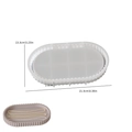 Ovale Silikonform für DIY-Aufbewahrungsschalen mit den Maßen 21,3x13,3x2,1 cm - Stil 4 (21.3x13.3x2.1cm)