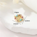 14K gold filled religious Virgin Mary pendant with colorful gemstones and size markings - 14K Gold - Colored Stone Mary