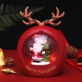 Palla di neve natalizia luminosa con Babbo Natale e base di renna per decorazioni - 9018-26C Babbo Natale (Luce Stellare) / Pezzo