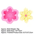 Moule flocon de neige en silicone rose avec bougie 3D terminée sur le côté - 1# (B507) / Rose