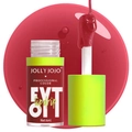 JOLLY JOJO Lip Drip hydrating lip oil in dark red shade with a neon green applicator - 05# Goose Blood Red