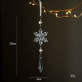 Colgante de copo de nieve en acrílico con perlas blancas y longitud de 20cm - Estilo C