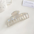 Elegant pearlescent white shark hair claw clip in a minimalist aesthetic setting - 9.5CM / Gray