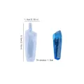 DIY stone pendant resin silicone mold with blue crystal pillar teardrop shaped jewelry result - No.2 Crystal Stone Pendant