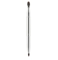 Ausziehbarer Doppel-Make-up-Pinsel in Silbermetallic für Lippen und Concealer - Doppelendiger Lippenpinsel / Silber