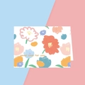 Floral greeting card with hand-painted flowers and Good Luck for You message - S604-2 Good Luck Floral