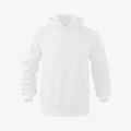 Witte herenhoodie met lange mouwen en een klassiek gebreid kabelpatroon textuur - S / Wit