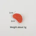 Miniatura de pulpa de naranja para manualidades DIY, aprox 2cm x 1cm, peso 1g - Rodaja de pomelo rojo grande-2cm