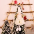 Angelo di Natale in peluche con ali di paillettes dorate per decoro albero - Angelo con Gambe a Penzoni Bianco