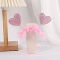 Cute pink sequin heart headband with soft feathers for Valentine's party hair styling - Pink Glitter Heart + Feather