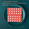 Gingerbread man paper head card for Christmas cookie packaging 10x10cm 20pcs - Gingerbread Man Header Card / 20 Pcs/Pack