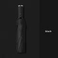 Obsidian black automatic folding umbrella with premium matte finish and metallic button - 10-Rib Automatic / Obsidian Black
