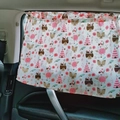 Pink bear pattern car sunshade curtain for baby protection on car window glass - Indian Bear