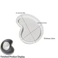Moule en silicone irrégulier en forme de cœur pour plateau en résine DIY 21,2x16,6 cm - Plateau irrégulier n° 4