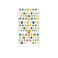 Colorful 5D embossed smiley face nail art stickers with inspirational text TS-1675 - Slight Smile English Style (TS-1675)