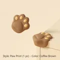 Paraspigoli in silicone zampa di gatto marrone per sicurezza bambini mobili - Cuore di Zampa di Gatto Caffè