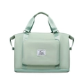 Mint green large capacity sports fitness bag with waterproof fabric and dual handles - Light Green