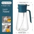 700ml dual-function glass oil sprayer bottle in deep sea blue for cooking and frying - 700ml / Deep Sea Blue