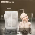 DIY 3D girl portrait silicone candle mold for handmade aromatherapy wax crafts - Czech Girl B ZL-901