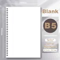 B5 spiral notebook with transparent PP cover and 80 sheets of blank white paper - Blank / B5 / Side-flip