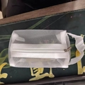Organisateur de voyage en maille blanche avec fermeture éclair et poignée pratique - Petit / Blanc