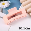 Pink 10.5cm matte rectangular hollow hair claw clip for ponytail hair styling - Rectangular Hollow Style (S150-23) / 10.5cm / Pink