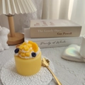 Realistic mango cake scented candle with fruit toppings for romantic home decor - Mango Cake