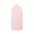 Natural pink quartz hexagonal crystal wand energy stone on white background - 32*8*8mm / Rose Quartz