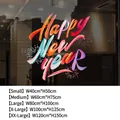 Colorful Happy New Year static window sticker with firework patterns and UV printing - Small / Zxnuv-882a