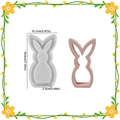 Hohlhase Silikonform für DIY Harz mit Größenangaben 18,6x10,1x2,5 cm - Großes hohles Kaninchen
