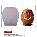 Dragon egg silicone mold for DIY candles featuring intricate dragon relief and text - GJ-130 (Mold: 99x98mm)