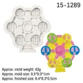 Ferris wheel silicone mold for DIY cake decoration with colorful finished sample - Gray