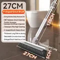Spazzola per fughe bagno a V grigio bianco con manico lungo e tergivetro - Manico Telescopico 128cm 3 Sezioni + Testina 27cm
