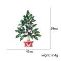 Fashion alloy Christmas tree brooch with green enamel and multicolor rhinestones - Red Green Enamel Vintage Style (Christmas Tree 28)