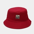 Bob vintage pour homme bordeaux en toile avec étiquette tissée rétro de qualité - M(56-58cm) / Bordeaux