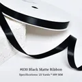 Matte black milk silk ribbon 9mm width and 25 yards length for hair accessories and gift wrap - 0.9CM Wide * 25 Yards / Black
