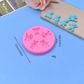 Stampo orsetto in silicone per decorazioni torte, diametro 7,2cm con cinque orsi - Stile pose orsetto (3)