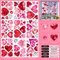 Detail of 9 sheets of heart-shaped static window decals with double-sided printing - Valentine Static Sticker Q13