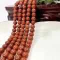 Polished red jasper round beads for jewelry making with natural mineral textures - Redstone Ab+23 / 6mm / Approx 63pcs