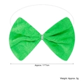 Green plush bowtie accessory with elastic strap for Halloween pet or festive costumes - Regular Bowtie / Turquoise Green