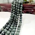 Polished natural dark green tiger eye round beads for custom jewelry bracelets - Sparrow Stone 43 / 6mm / Approx 63pcs