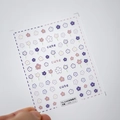 Stickers ongles 3D en relief TS-2188 avec motifs floraux lavande et blanc élégants - Fleurs romantiques Nouveau relief (TS-2188)