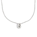 Collier minimaliste en acier inoxydable argenté 18K avec pendentif lettre G creuse - Lettre G / Acier